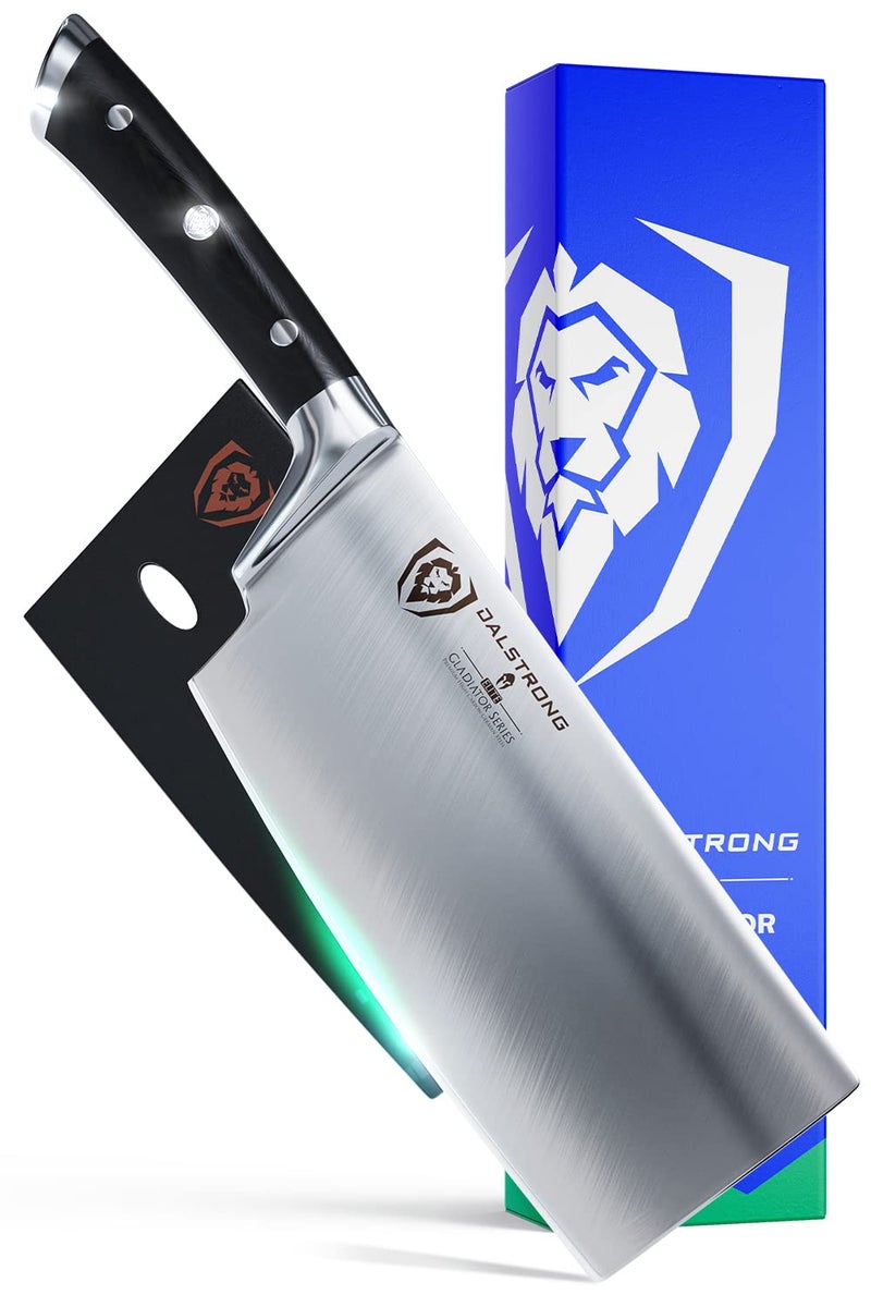 Dalstrong 7" Butcher Meat Cleaver Knife-Gladiator Series-Razor Sharp - Forged High Carbon German Steel Giftable Kitchen Knife - Black Handle-w/Sheath- NSF Certified - Image 1